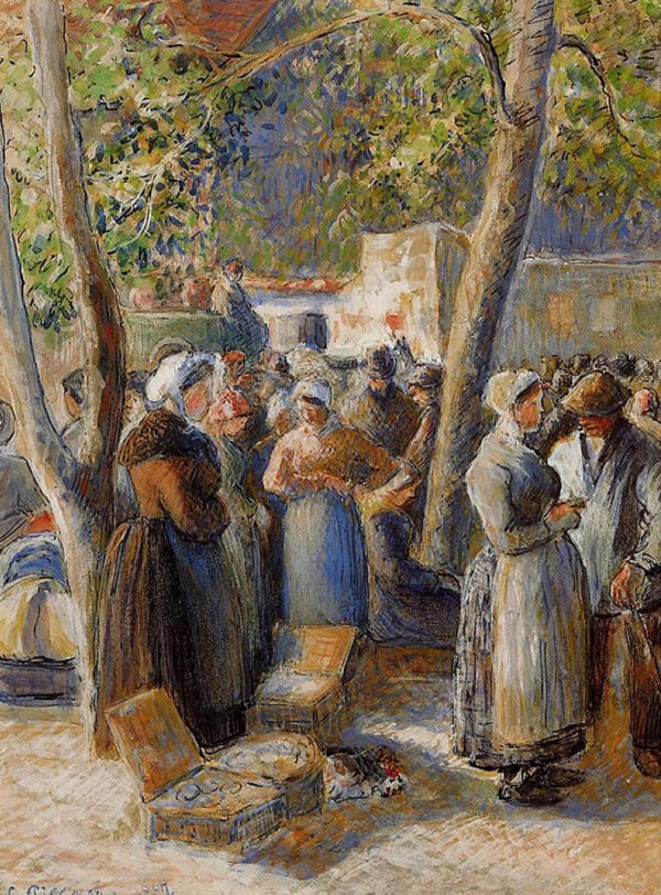 El mercado en Gisors – Camille Pissarro Camille Pissarro mx.artemisreproduction.com