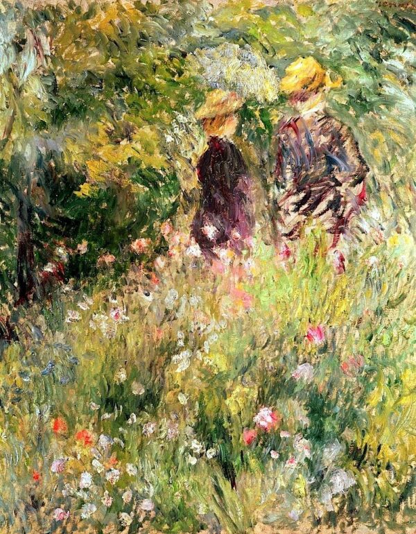 Conversación en un Jardín de Rosas – Pierre-Auguste Renoir Pierre-Auguste Renoir mx.artemisreproduction.com