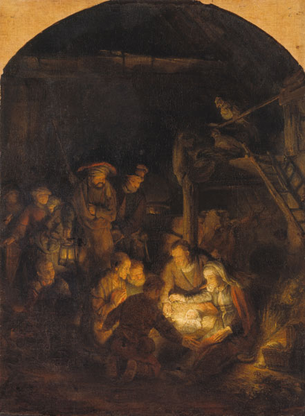 Adoración de los pastores – Rembrandt van Rijn Rembrandt van Rijn mx.artemisreproduction.com