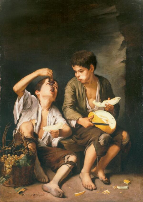 El comedero de melón y uvas – Bartolomé Esteban Murillo Bartolomé Esteban Murillo mx.artemisreproduction.com