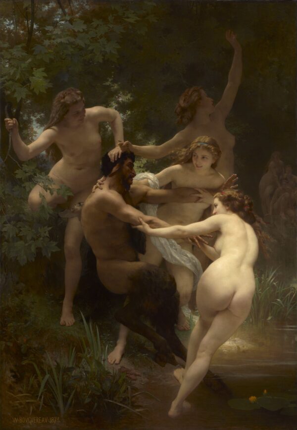 Ninfas y sátiro – William Bouguereau William Bouguereau mx.artemisreproduction.com