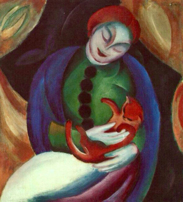 Chica con gato II – Franz Marc Franz Marc mx.artemisreproduction.com