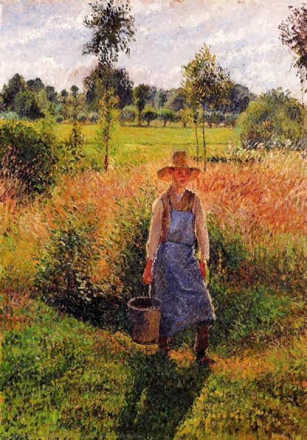 El jardinero, El sol de la tarde, Eragny – Camille Pissarro Camille Pissarro mx.artemisreproduction.com