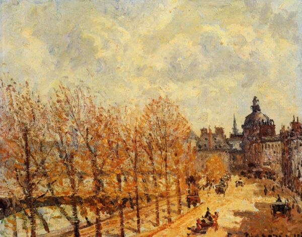 El muelle Malaquais por la mañana, tiempo soleado – Camille Pissarro Camille Pissarro mx.artemisreproduction.com