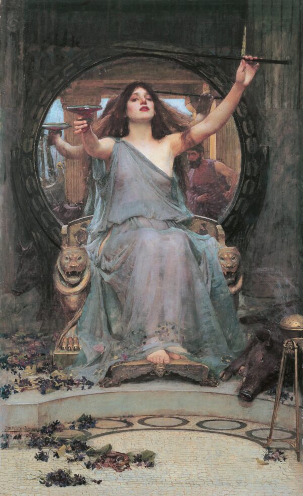 Circé ofreciendo la copa a Ulises – John William Waterhouse Cuadros Populares mx.artemisreproduction.com