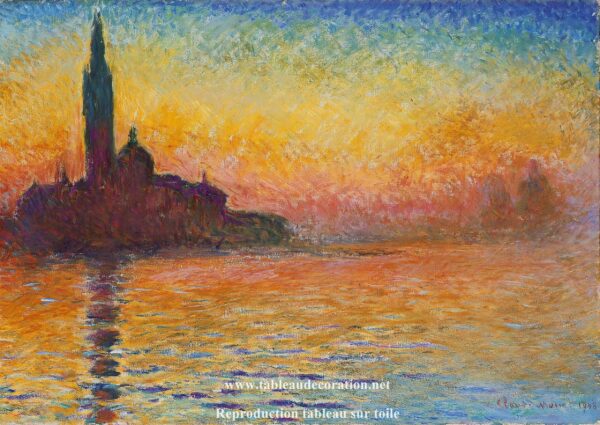 San Jorge Mayor al crepúsculo – Cuadro de Claude Monet Claude Monet mx.artemisreproduction.com