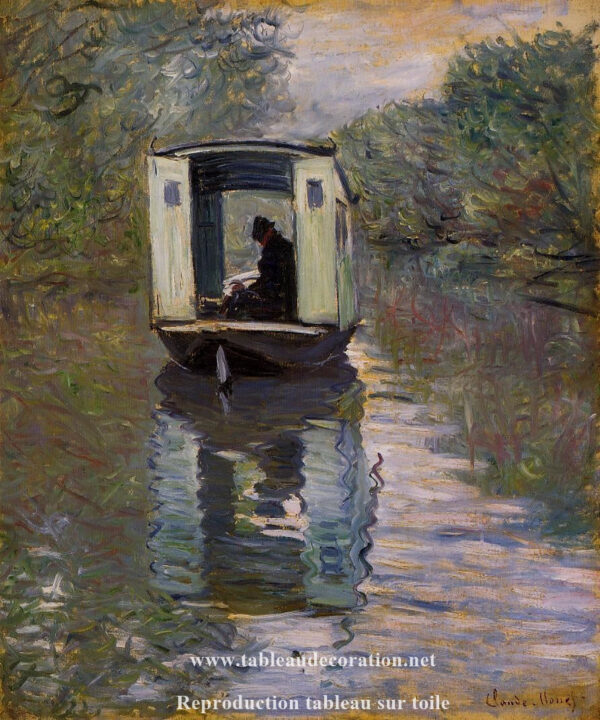 El barco-taller – Cuadro de Monet Claude Monet mx.artemisreproduction.com