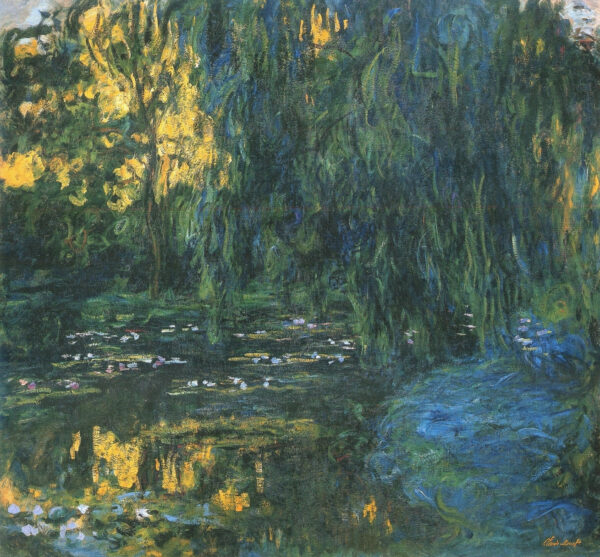 Vista del estanque de los nenúfares con sauce – Claude Monet Claude Monet mx.artemisreproduction.com