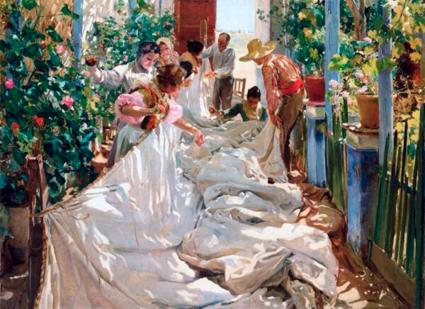 Cosiendo la vela – Sorolla Joaquín Sorolla mx.artemisreproduction.com