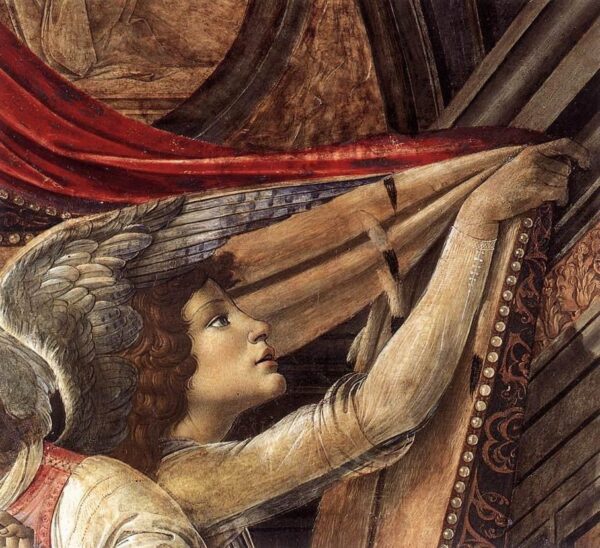 Detalle de los ángeles del retablo de San Barnaba – Sandro Botticelli Sandro Botticelli mx.artemisreproduction.com