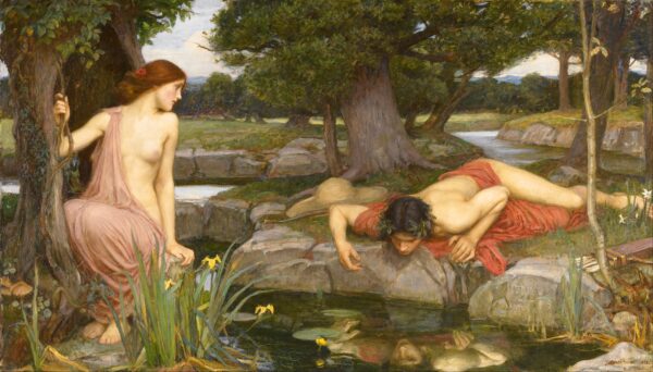 Eco y Narciso – John William Waterhouse Cuadros Populares mx.artemisreproduction.com