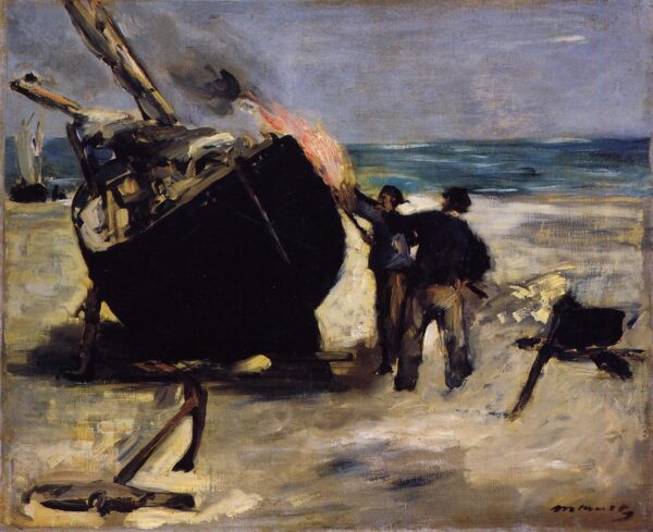 El barco de alquitrán – Edouard Manet Édouard Manet mx.artemisreproduction.com