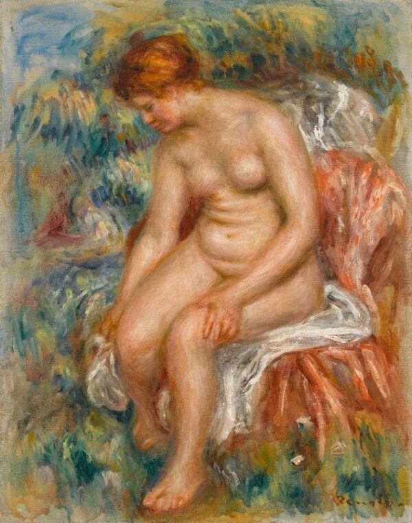 Baigneuse sentada secándose una pierna – Pierre-Auguste Renoir Pierre-Auguste Renoir mx.artemisreproduction.com