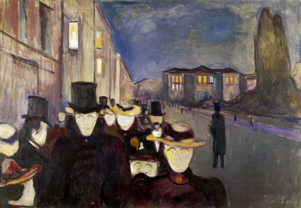 Noche en la avenida Karl Johan – Edvard Munch Edvard Munch mx.artemisreproduction.com