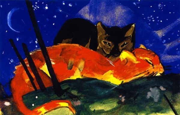 Dos gatos – Franz Marc Franz Marc mx.artemisreproduction.com