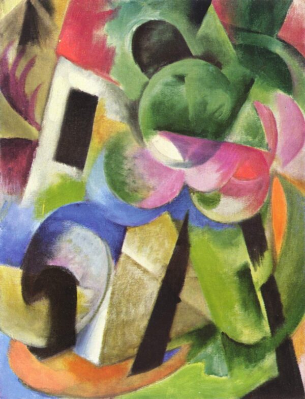 Casa con árboles – Franz Marc Franz Marc mx.artemisreproduction.com