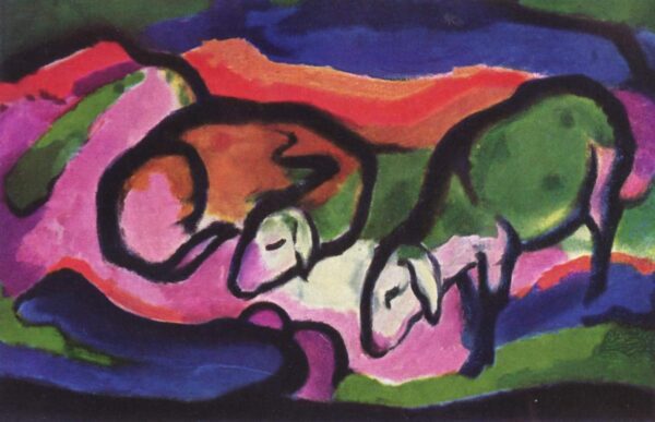 Moutones – Franz Marc se traduce al español mexicano como “Ovejas – Franz Marc Franz Marc mx.artemisreproduction.com