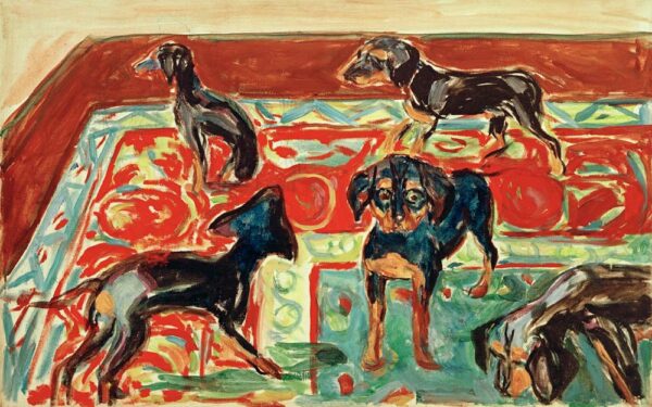 Cinco cachorros sobre la alfombra – Edvard Munch Edvard Munch mx.artemisreproduction.com