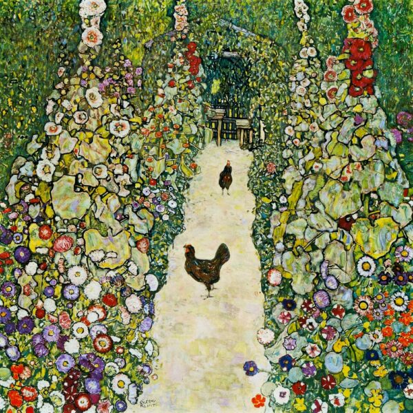 Callejón de jardín con las gallinas – Gustav Klimt Gustav Klimt mx.artemisreproduction.com