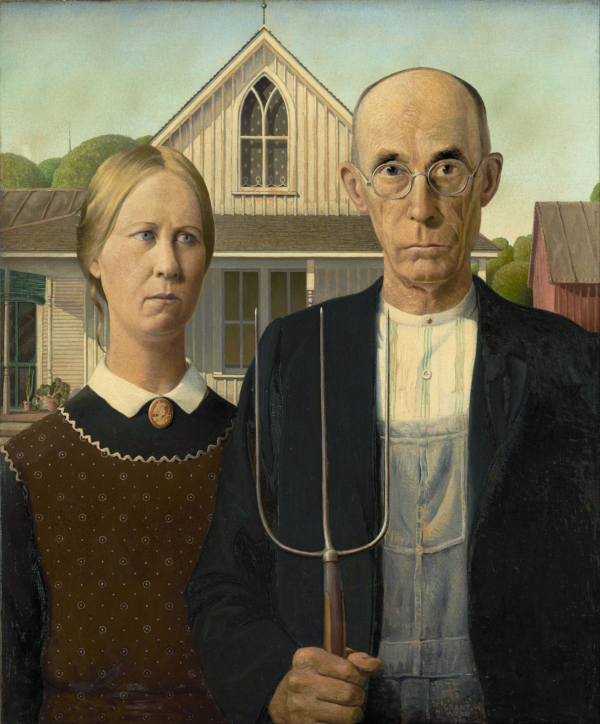 Gótico Americano – Grant Wood Cuadros Populares mx.artemisreproduction.com