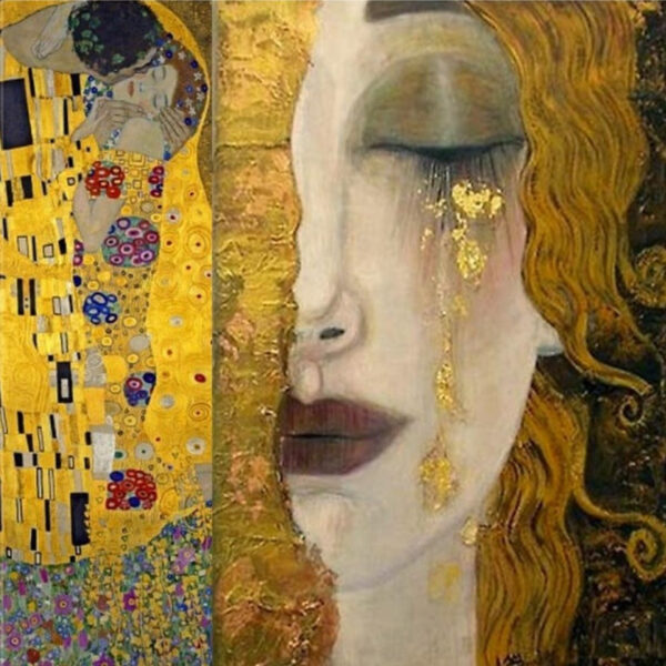 Las lágrimas de oro – Gustav Klimt (personalizado) Cuadros Populares mx.artemisreproduction.com