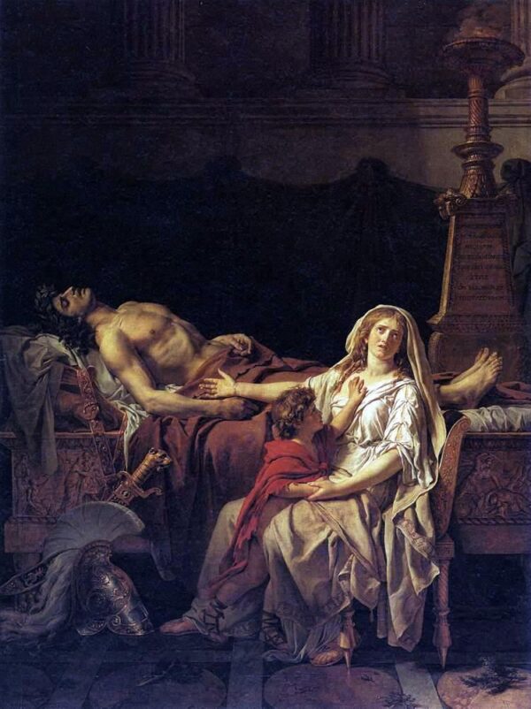 Andrómaca llorando a Héctor – Jacques-Louis David mx.artemisreproduction.com