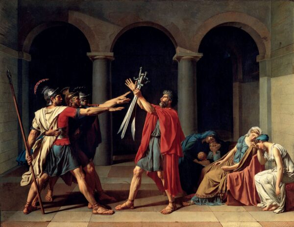 El juramento de los Horacios – Jacques-Louis David Cuadros Populares mx.artemisreproduction.com