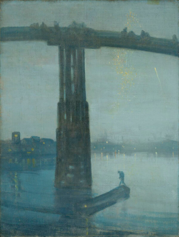 Nocturno: Azul y oro – Viejo puente de Battersea – James Abbott McNeill Whistler James Abbott McNeill Whistler mx.artemisreproduction.com