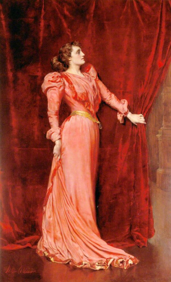 Julia Neilson-Terry (1868–1957), FRAM, como Drusilla Ives en ‘La chica que baila’ – John Collier John Collier mx.artemisreproduction.com