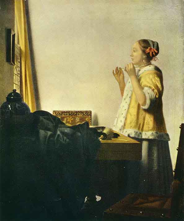 La dama del collar de perlas – Johannes Vermeer Johannes Vermeer mx.artemisreproduction.com