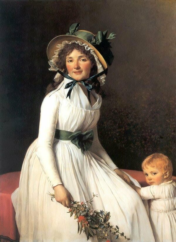 Retrato de Madame Emilie Seriziat y su hijo – Jacques-Louis David Jacques-Louis David mx.artemisreproduction.com