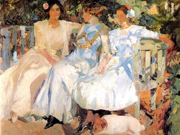 Mi esposa y mis hijas en el jardín – Sorolla Joaquín Sorolla mx.artemisreproduction.com