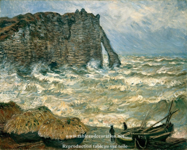 Mar agitada en Étretat – Claude Monet Claude Monet mx.artemisreproduction.com