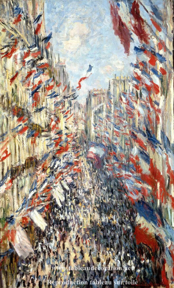 La Rue Montorgueil, Fiesta del 30 de junio de 1878 Claude Monet Claude Monet mx.artemisreproduction.com