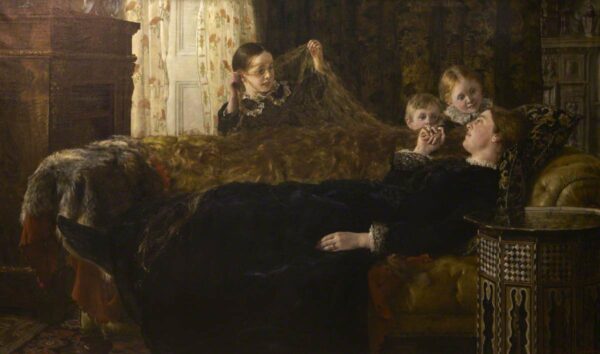 Sra. Mortimer Collier y Familia – John Collier Cuadros Populares mx.artemisreproduction.com