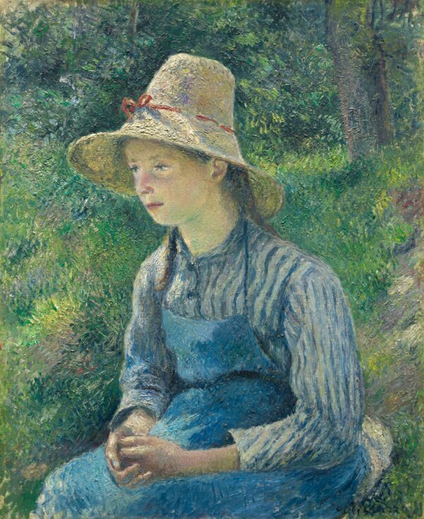 Campesina con un sombrero de paja – Camille Pissarro Camille Pissarro mx.artemisreproduction.com