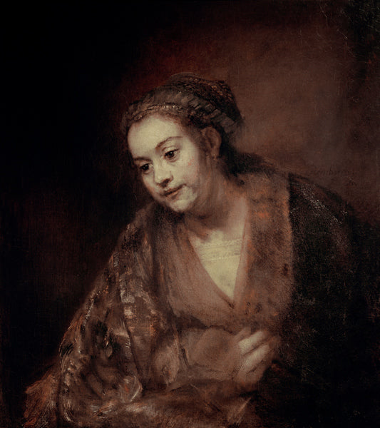 Demi-figura de una mujer – Rembrandt van Rijn Rembrandt van Rijn mx.artemisreproduction.com