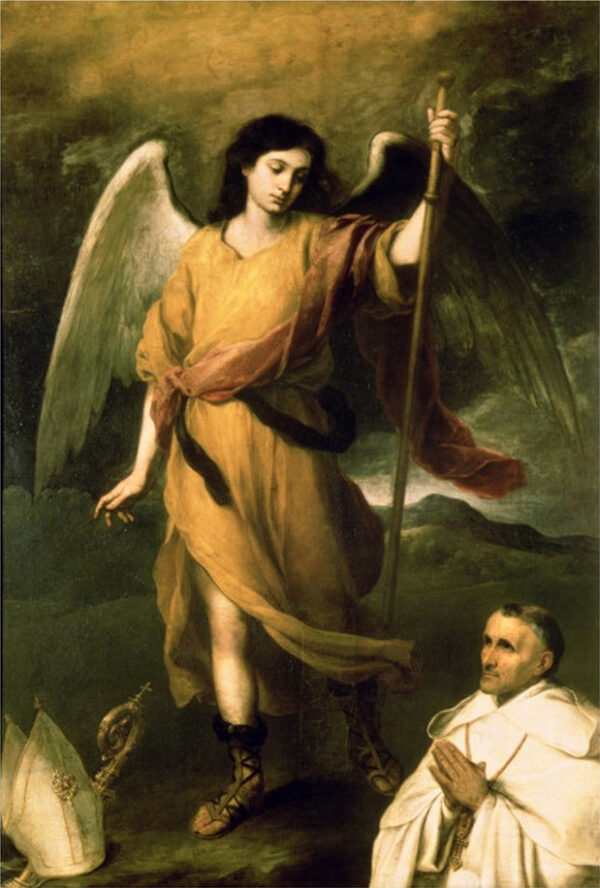 San Rafael Arcángel con el obispo Domonte – Bartolomé Esteban Murillo Bartolomé Esteban Murillo mx.artemisreproduction.com