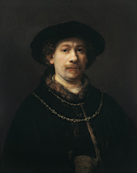 Autorretrato con boina y dos cadenas de oro – Rembrandt van Rijn Rembrandt van Rijn mx.artemisreproduction.com