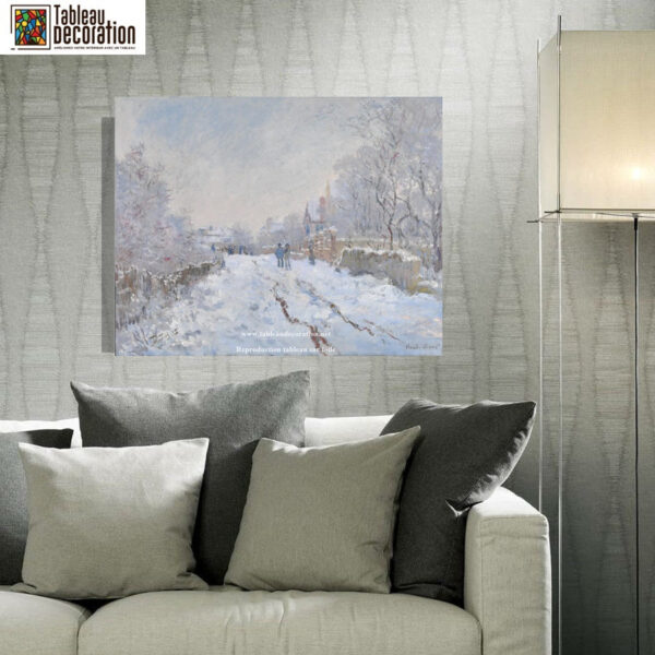 Calle bajo la nieve, Argenteuil – Cuadro de nieve de Monet Claude Monet mx.artemisreproduction.com 3