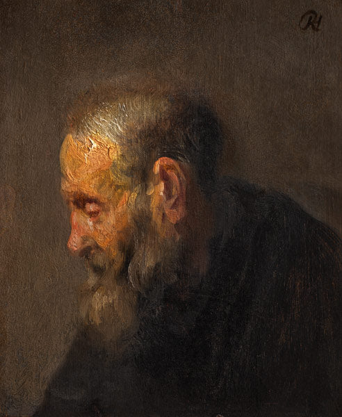 Estudio de un viejo hombre de perfil – Rembrandt van Rijn Rembrandt van Rijn mx.artemisreproduction.com