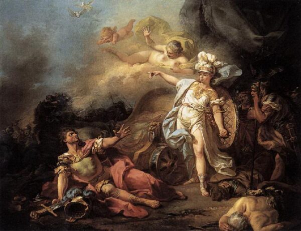 Minerva combatiendo a Marte – Jacques-Louis David Jacques-Louis David mx.artemisreproduction.com