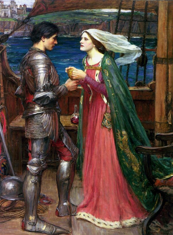 Tristán e Isolda con la poción – John William Waterhouse John William Waterhouse mx.artemisreproduction.com