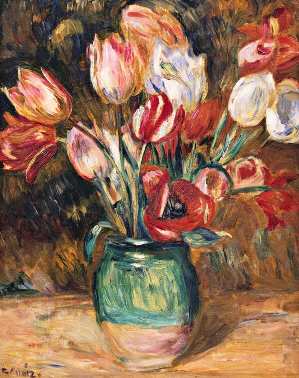 Tulipanes en un jarrón – Pierre-Auguste Renoir Pierre-Auguste Renoir mx.artemisreproduction.com