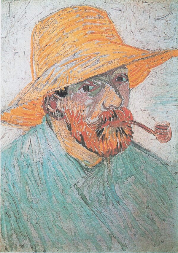 Autorretrato con un sombrero de paja y una pipa – Van Gogh Serie de autorretratos de Vincent van Gogh mx.artemisreproduction.com