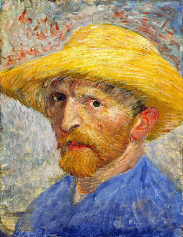 Autorretrato con un sombrero de paja – Van Gogh Serie de autorretratos de Vincent van Gogh mx.artemisreproduction.com