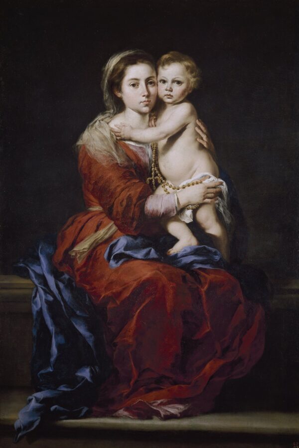 Virgen con el Niño y un rosario – Bartolomé Esteban Murillo Bartolomé Esteban Murillo mx.artemisreproduction.com