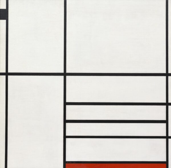 Composición en blanco, negro y rojo – Mondrian Piet Mondrian mx.artemisreproduction.com