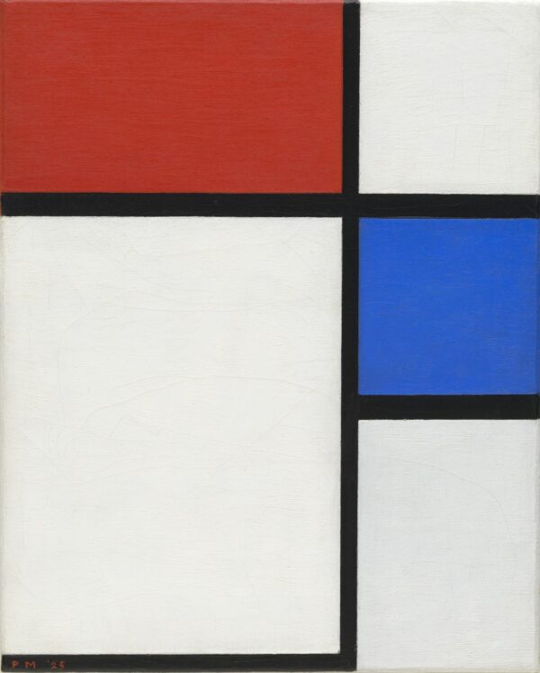 Composición con rojo y azul – Mondrian Piet Mondrian mx.artemisreproduction.com