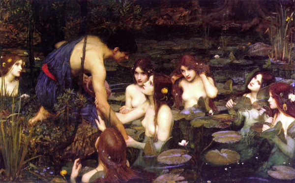 Hylas y las Ninfas – John William Waterhouse Cuadros Populares mx.artemisreproduction.com